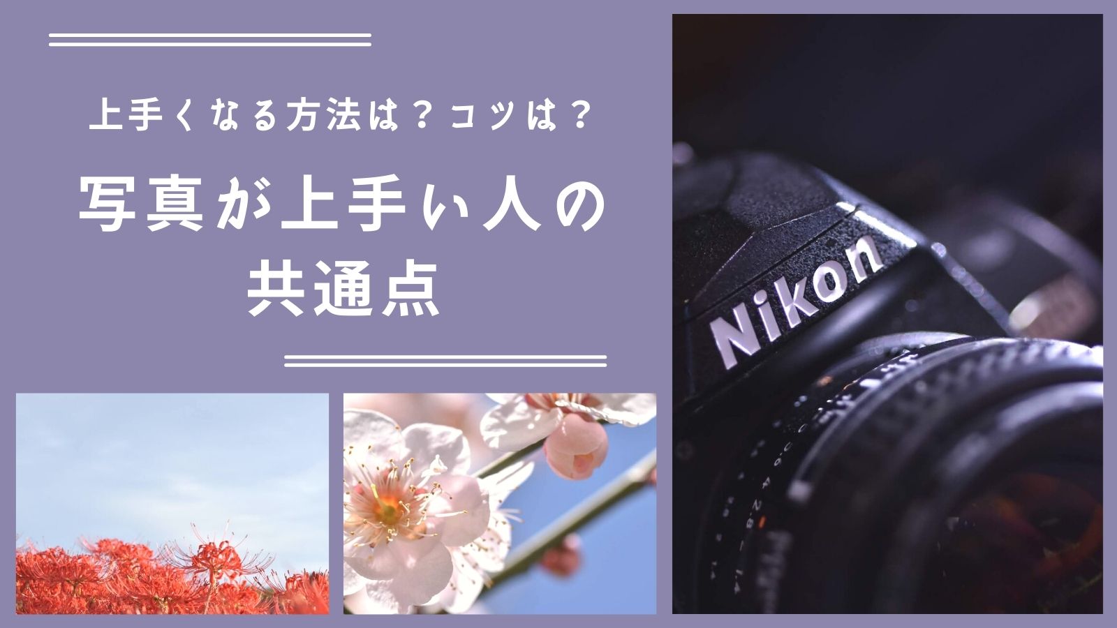 写真を撮るのが上手い人の特徴 共通点 上手くなる方法 コツは